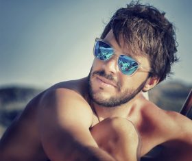 Handsome man portrait Stock Photo 04