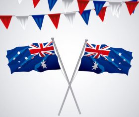 Happy Australia day festival design vector 01