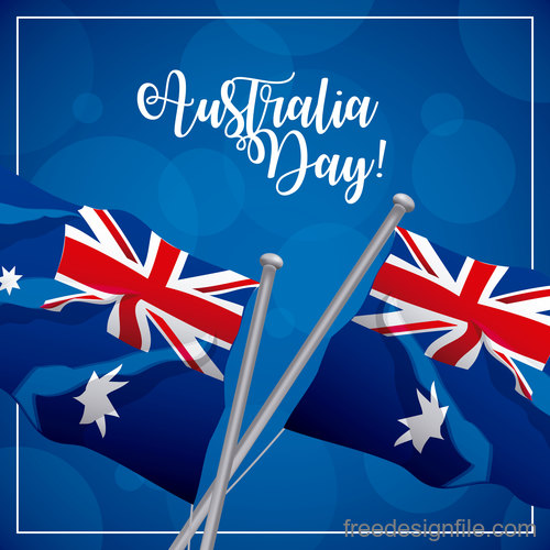 Happy Australia day festival design vector 02