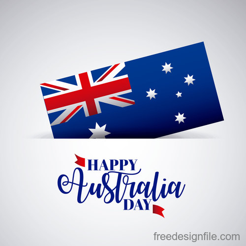 Happy Australia day festival design vector 03