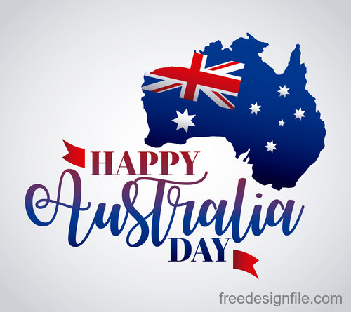 Happy Australia day festival design vector 04