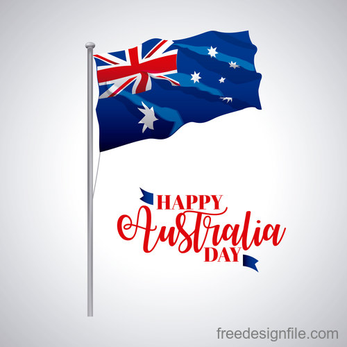 Happy Australia day festival design vector 06