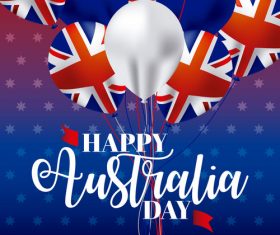 Happy Australia day festival design vector 07
