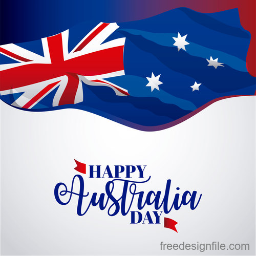 Happy Australia day festival design vector 08