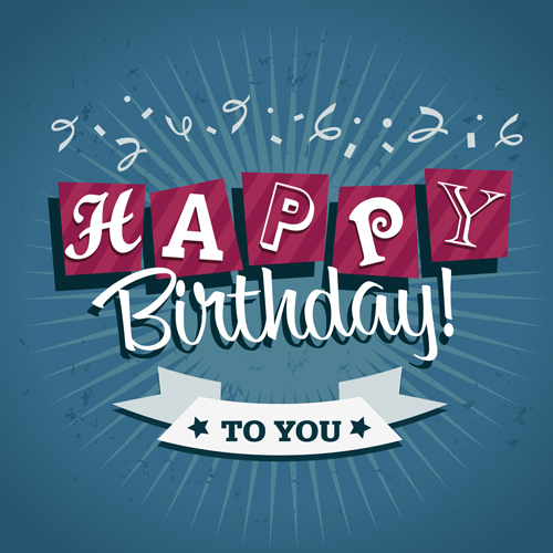 Happy Birthday cards 2 vector free download