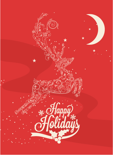 Happy Holidays background 1 design vector