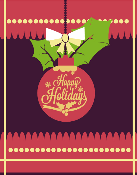 Happy Holidays background 4 design vector