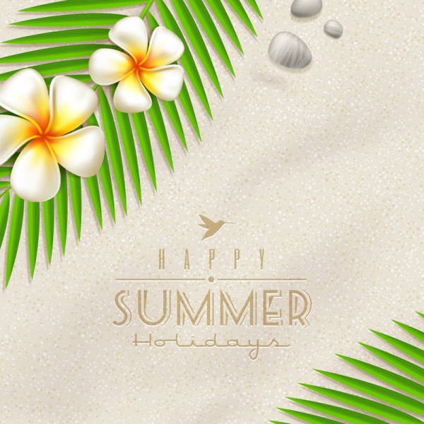 Happy Summer holiday backgrounds 1 vector material