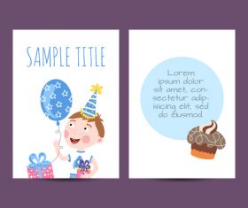 Happy birthday greenting card cartoon styles vector 02