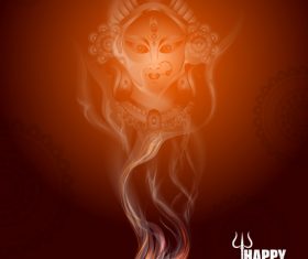 Happy durga puja festival background vectors design 02