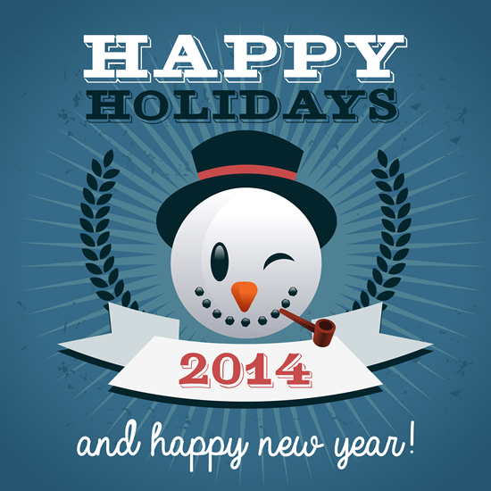 Happy holiday cards 2 vector