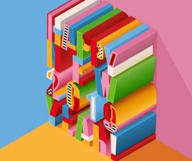 Happy new 2019 year 3d design vector