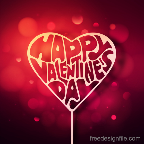 Happy valentine day blurs background vectors