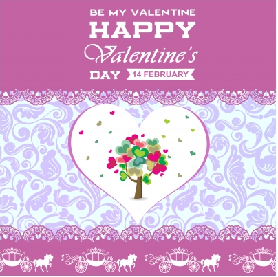 Happy valentines background Free vectors material