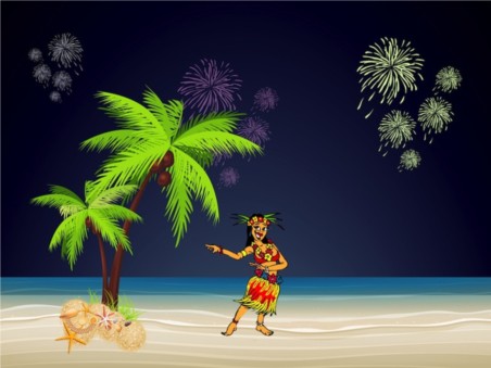 Hawaii Party vector graphics