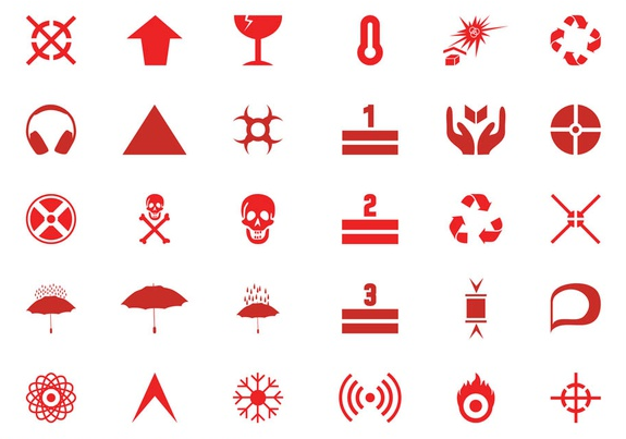 Hazard Symbols And Icons art vector