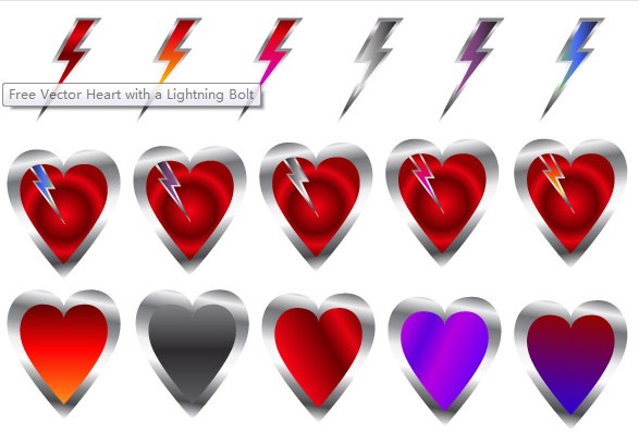 Heart with Lightning Illustration vector