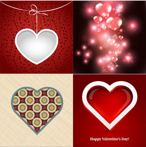 Hearts Backgrounds vector material