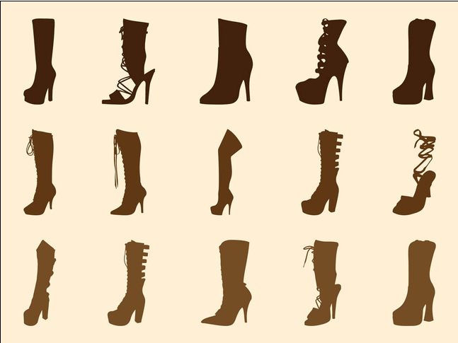 Heel Boots Graphics design vector