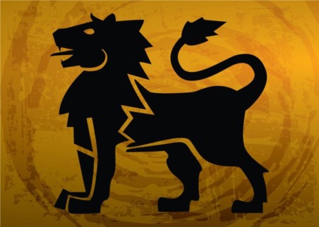 Heraldic Lion vintage vector