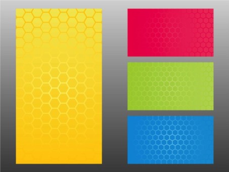Honeycomb Patterns colorful vector
