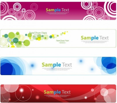 Horizontal Banner Set vectors