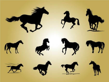 Horse Silhouettes vector