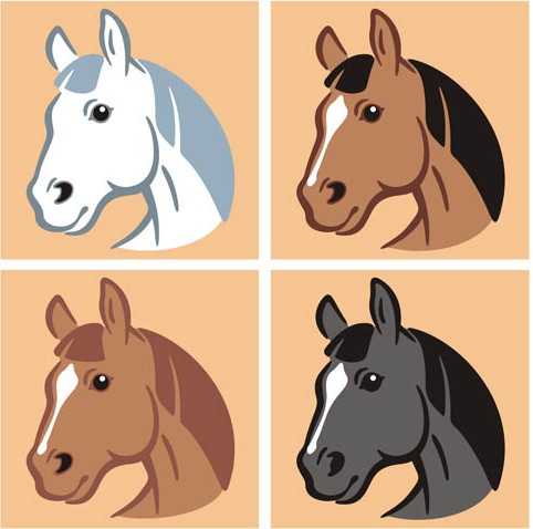 Horse Symbols free vector