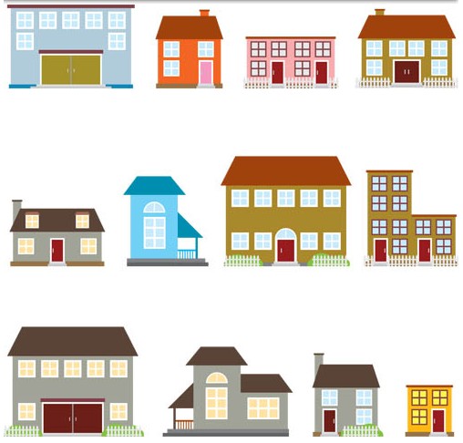 Houses Icons vector