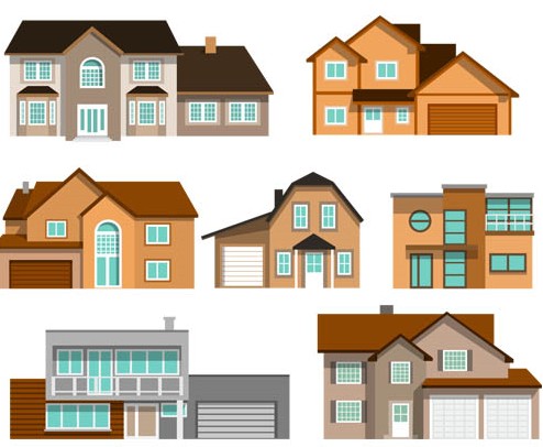 Houses graphic vector design
