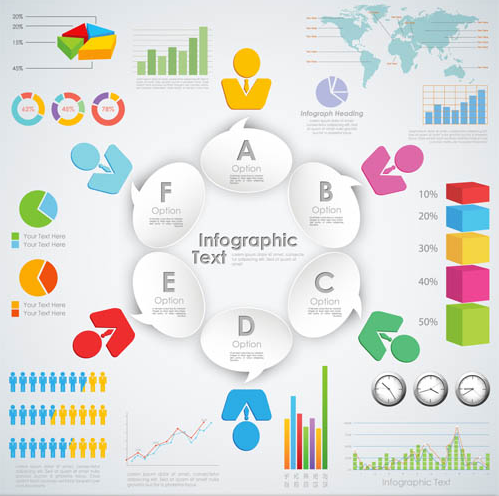 Human Infographics Elements 3 vectors graphic