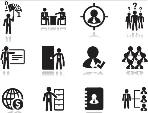 Human Resources Icons Mix 2 vector