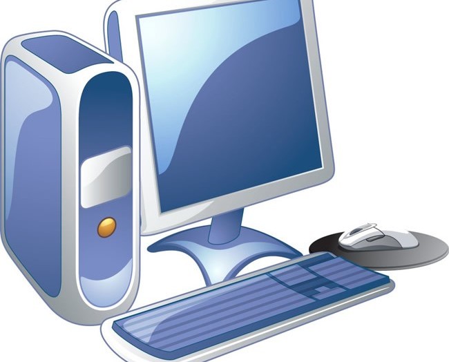 IT office supplies computer design vector