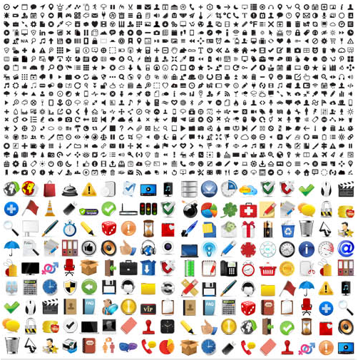 Icons Set free vector