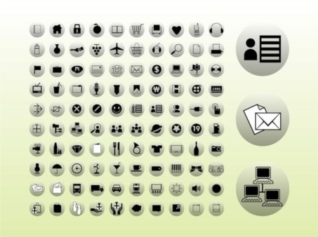 Icons Buttons Graphics vector set