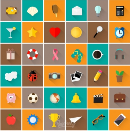 Icons set Free vector
