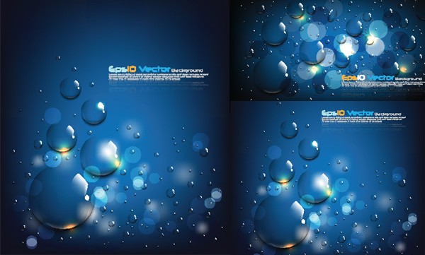 Icy blue water background design vector