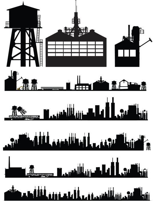 Industrial Objects vector graphics
