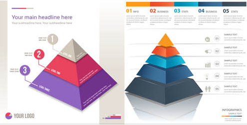 Infographics Piramid Backgrounds vector