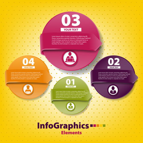 Infographics background 10 vectors material