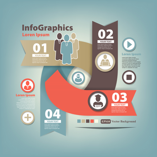 Infographics background 11 vectors material