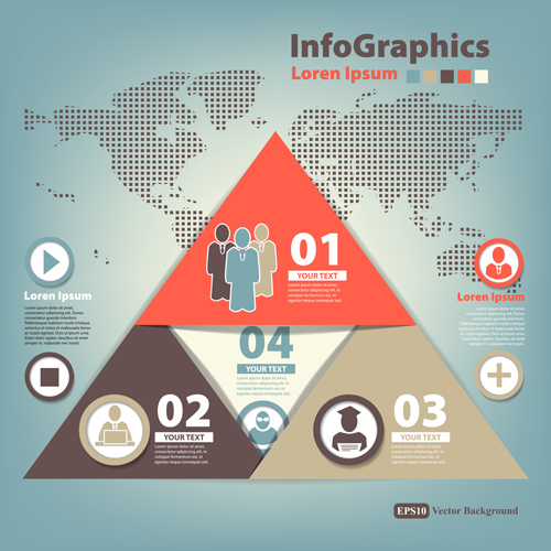 Infographics background 14 vector material