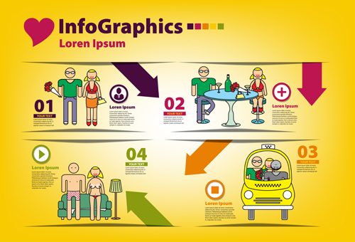 Infographics background 6 vector material