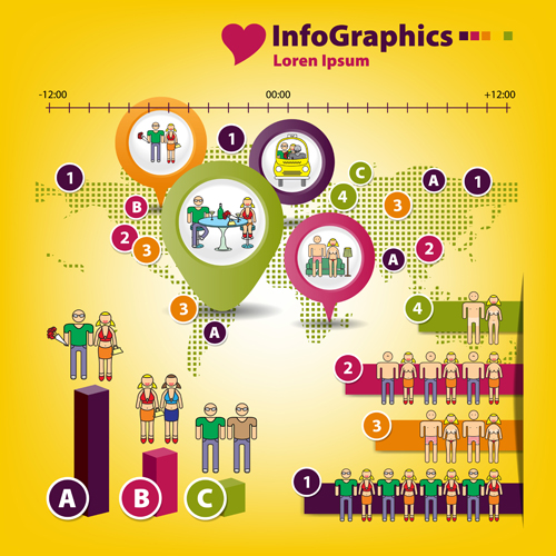 Infographics background 7 vector material