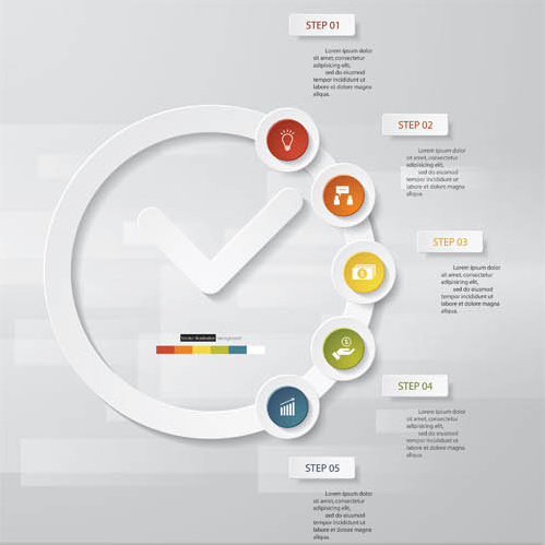 Infographics with Clocks set vector
