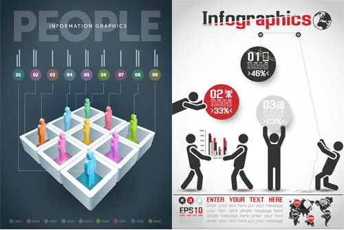 Infographics with People 2 vector
