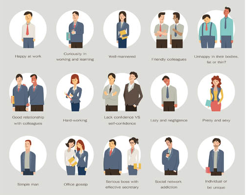 Infographics with People 8 vector graphics