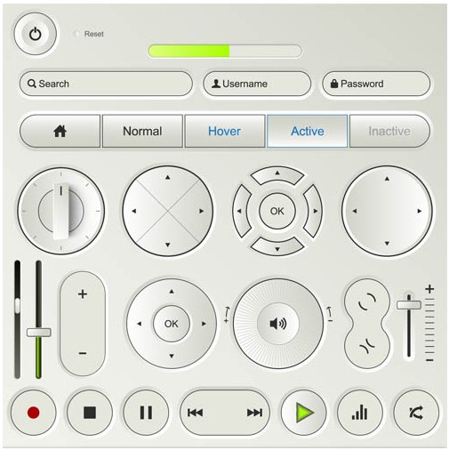 Interface Buttons vector