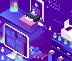 Internet technology background vector