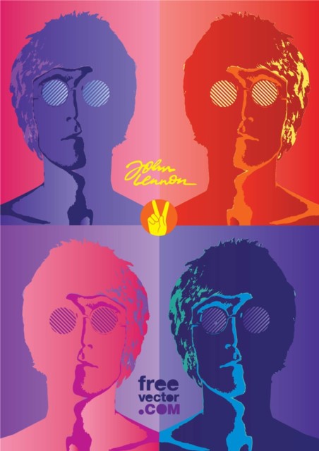 John Lennon Poster Illustration vector